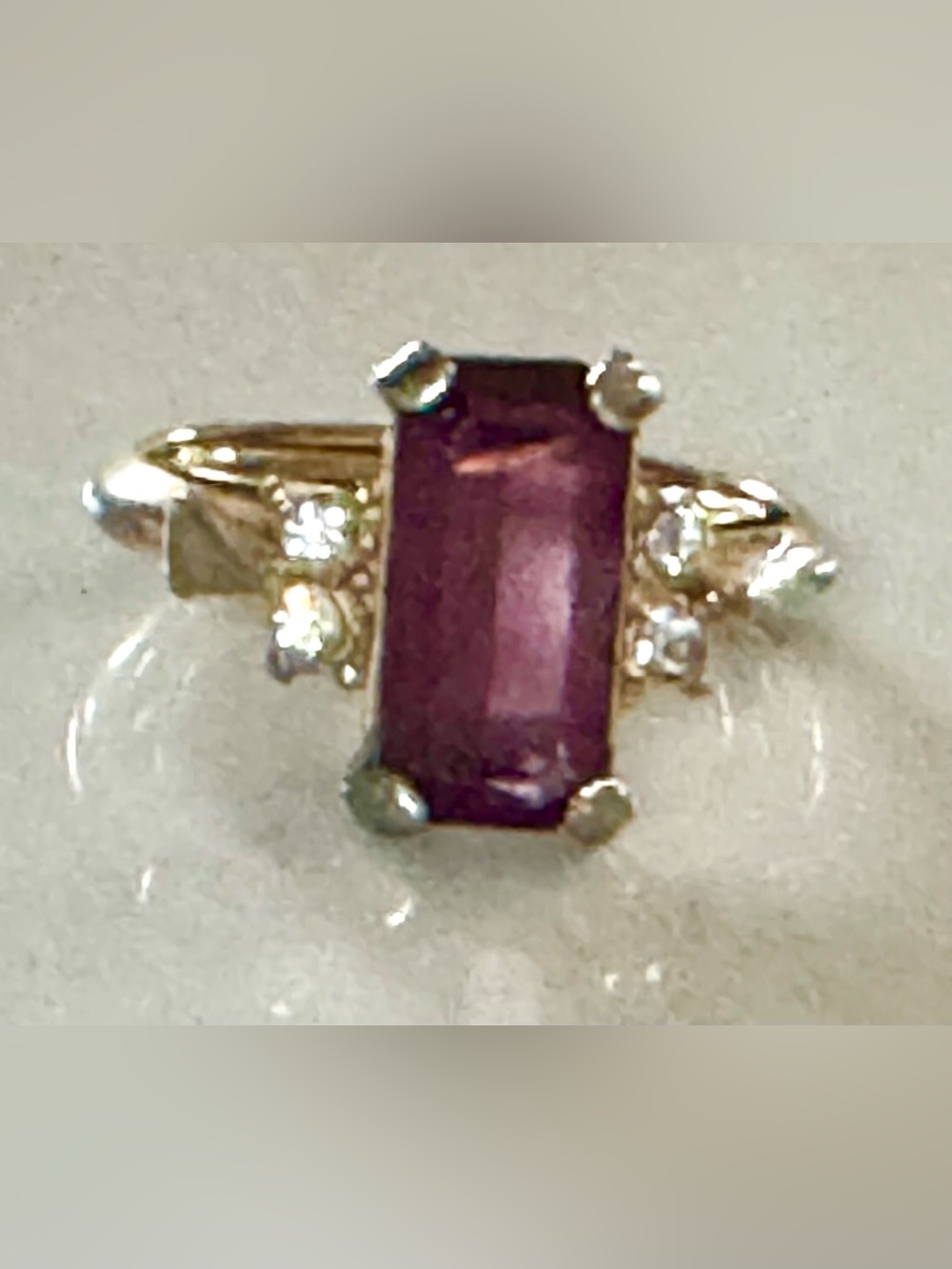 Vintage 1970s Avon Plaza IV Cocktail Ring Size 7.5